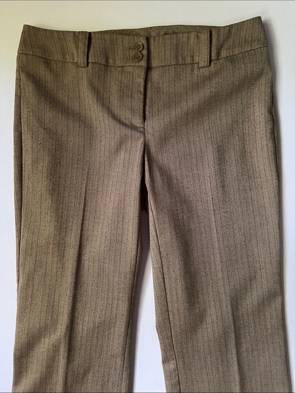 New York & Company Brown Pinstripe Dress Pants - Picture 3 of 4